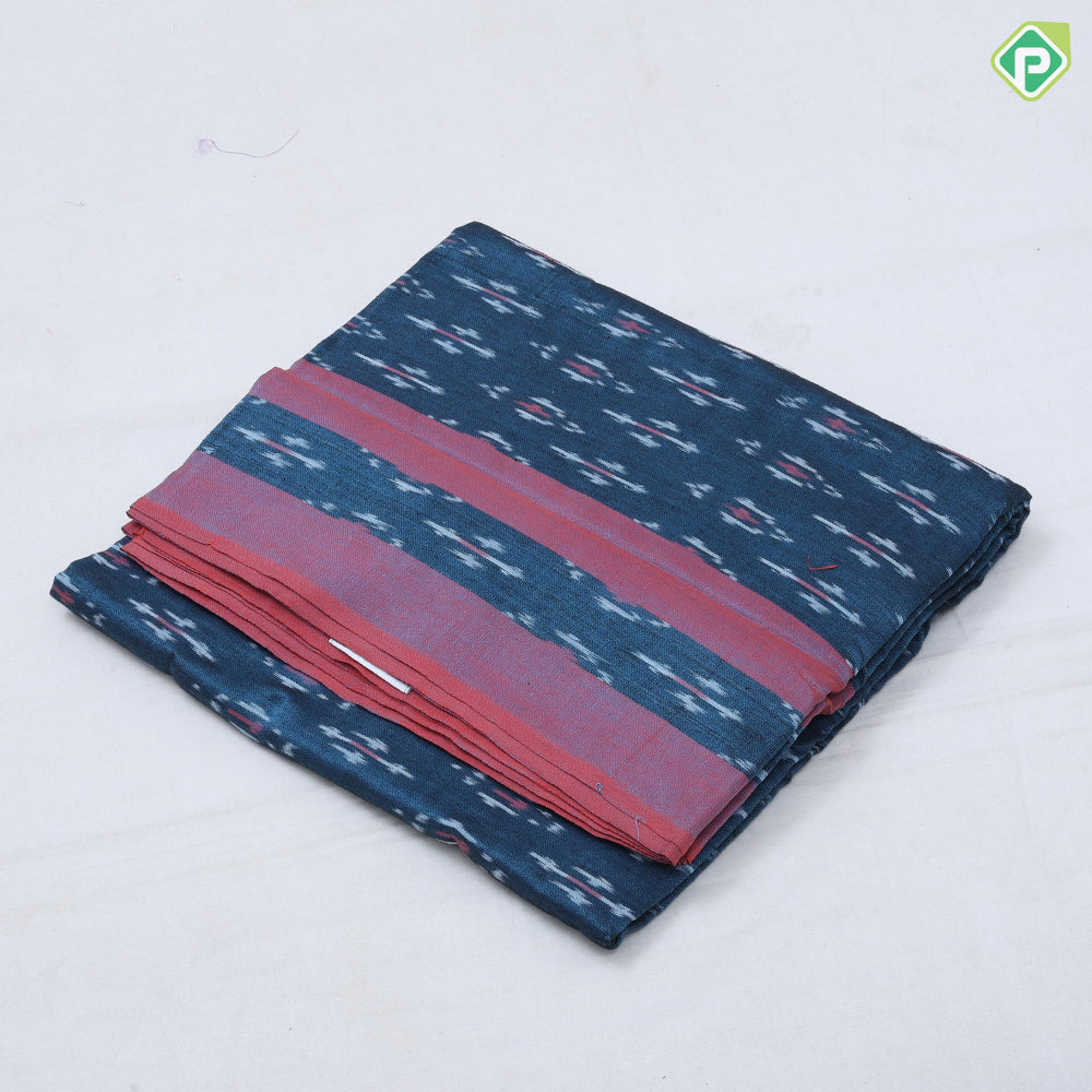 Trending vibe colors ikkat design plain border mulmul cotton fancy saree