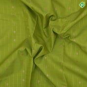 Parrot green gold zari checks and kamalam butta rani pink gold zari border art silk saree
