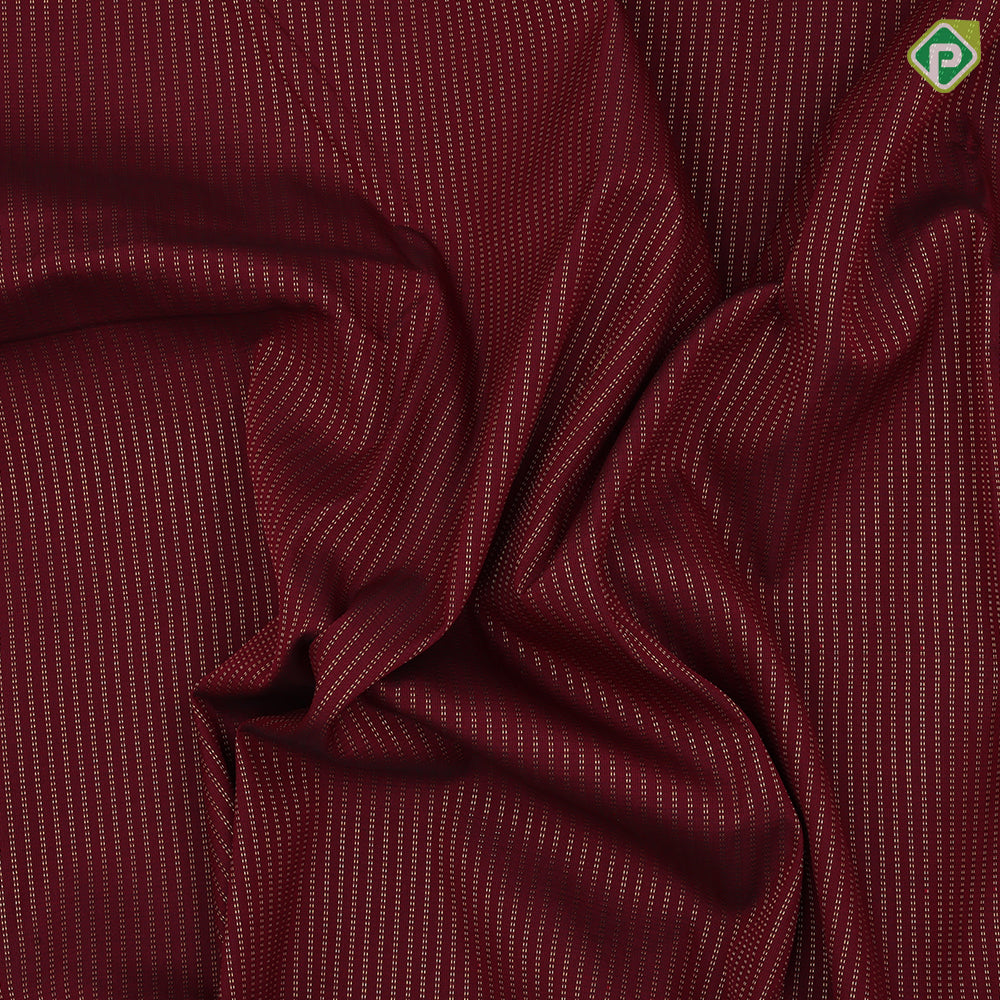 Maroon gold zari double stripes design pista green gold zari rettapet border art silk saree