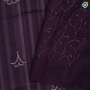 Violet blue neem zari fancy floral butta self floral embroidered border trending fancy saree