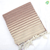 Pastel colors with pastel color lines design self gold zari border soft cotton saree