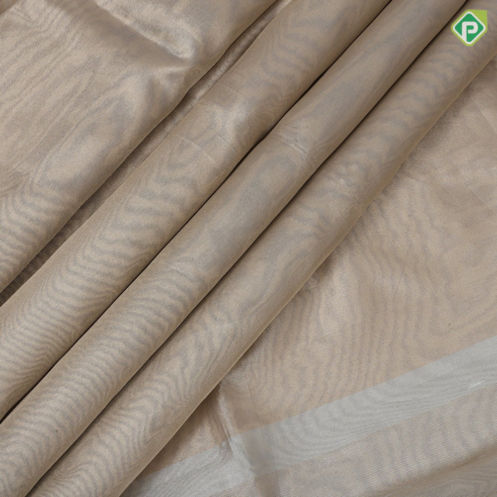 Pastel shade tissue Aari work flower design self gold zari cut border trending fancy tissue saree