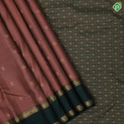 mummy brown gold zari vairaoosi kattam flower butta bottle green gold zari retta pattai border pure mix silk saree
