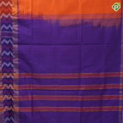 Solid dark color body design contrast ikkat design border 10 yards silk cotton saree