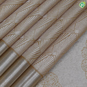 Sandal silver zari fancy gradient design self silver zari bavanji border trendy designer silk saree