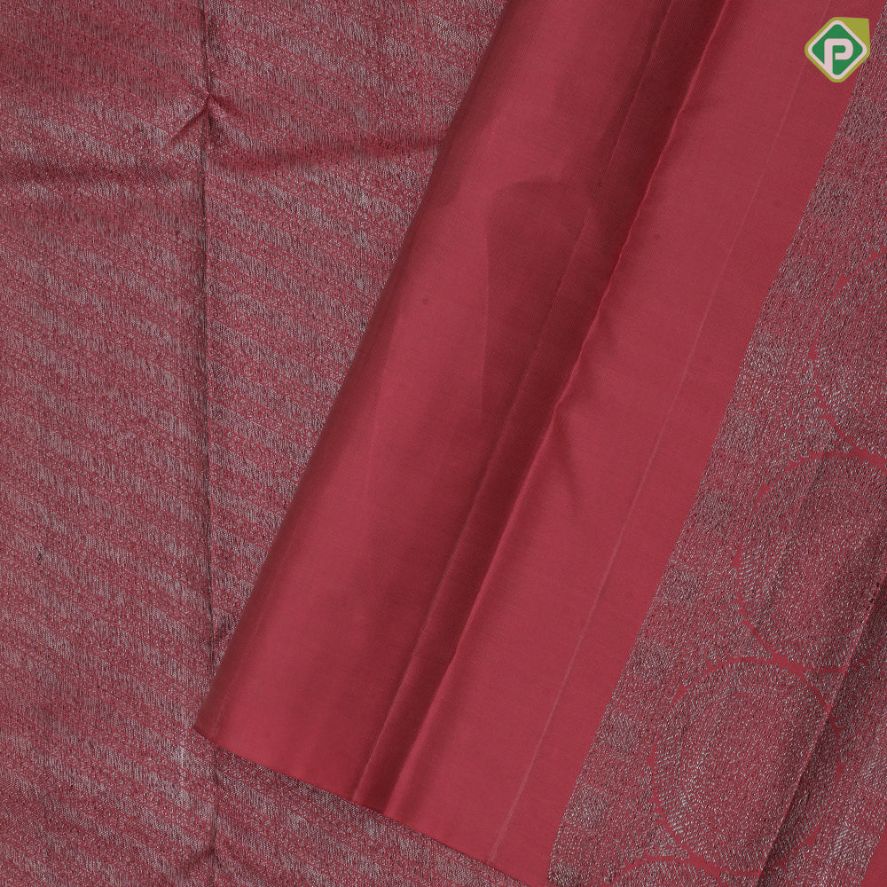 Onion pink neem zari cross lines design self neem zari fancy round butta border trendy designer silk saree