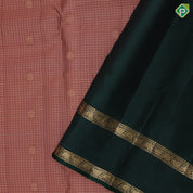 mummy brown gold zari vairaoosi kattam flower butta bottle green gold zari retta pattai border pure mix silk saree