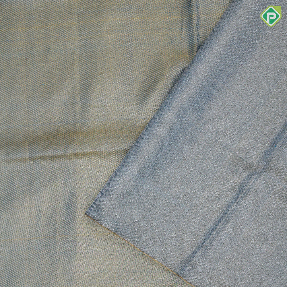 turquoise blue base gold zari by zari tissue weave self design border celebrity fame exclusive tissue silk saree