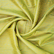 Lemon Yellow With Rexona Green Two Horse Fancy Design Border Pure Trendy Design Silk Saree
