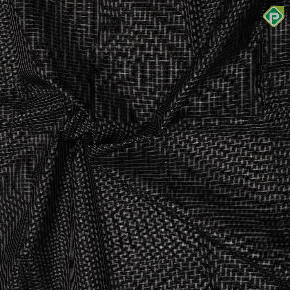 Black Colour Gold Zari Small Checked Design Chilly Red Vanasingaram Border Design Luxury Black Silk Saree