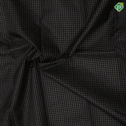Black Colour Gold Zari Small Checked Design Chilly Red Vanasingaram Border Design Luxury Black Silk Saree