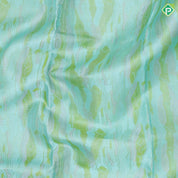 tri color green silver zari chevron grains design peacock green silver zari zig zag border trendy designer silk saree