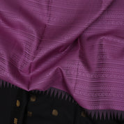 Rose Pink Floral Velthari Design Block Colour Peacock Butta Border Design Trendy Fancy Silk Saree