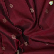 maroon gold zari chakkaram peacock butta self paalum pazhamum kattam border vintage silk saree