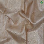 Sandal silver zari fancy gradient design self silver zari bavanji border trendy designer silk saree