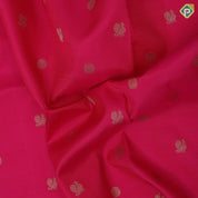 Dark pink gold zari Annam Chakkaram butta motifs design borderless contemporary vintage silk saree