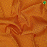 Mustard yellow silk checks star butta motifs design rani pink gold zari border traditional silk saree
