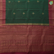 Dark blue gold zari leaf butta motif purple gold zari peacock banaras style design border gift silk saree