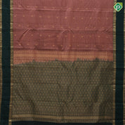 mummy brown gold zari vairaoosi kattam flower butta bottle green gold zari retta pattai border pure mix silk saree