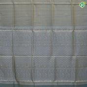 turquoise blue base gold zari by zari tissue weave self design border celebrity fame exclusive tissue silk saree