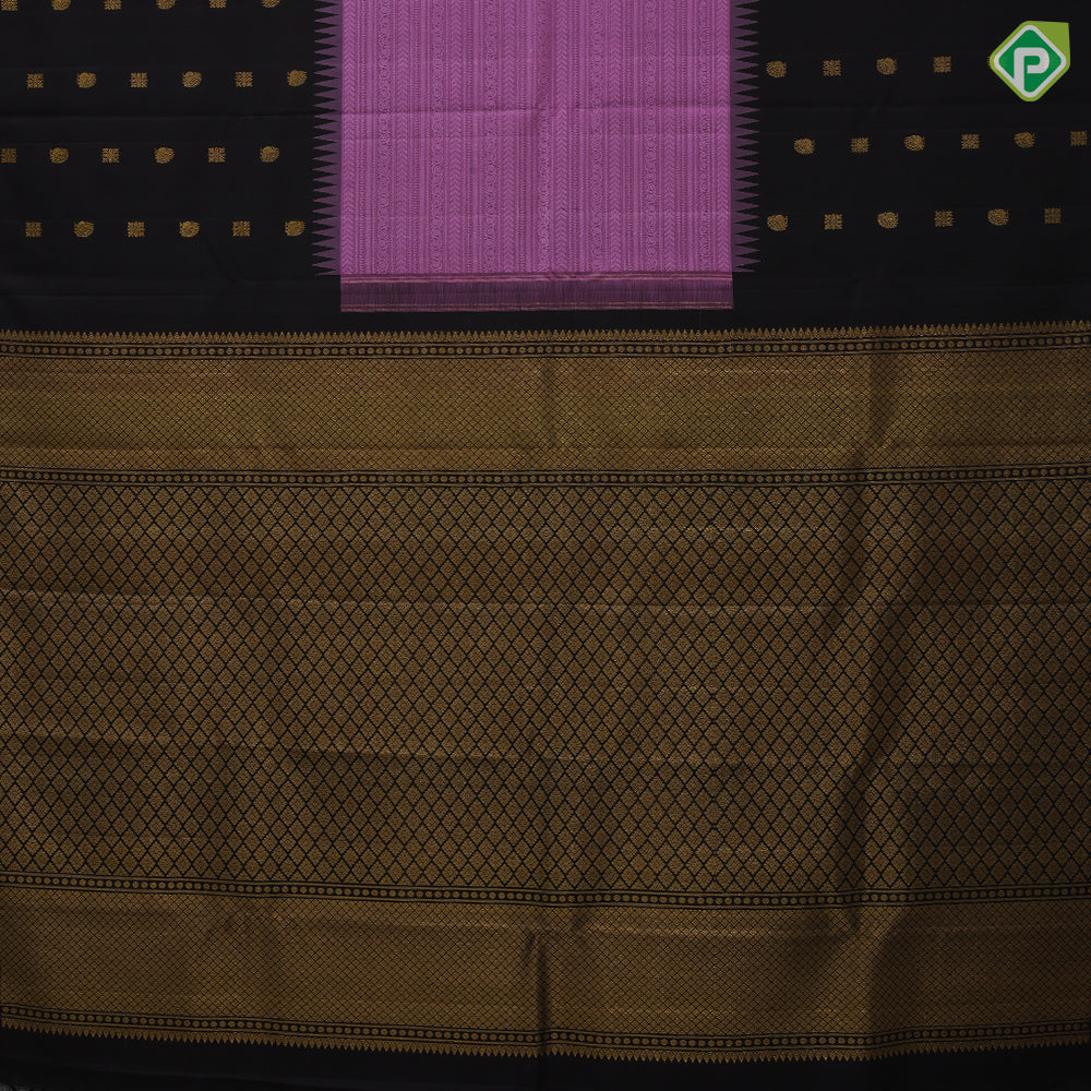 Rose Pink Floral Velthari Design Block Colour Peacock Butta Border Design Trendy Fancy Silk Saree