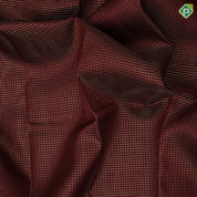 Marron Gold Zari Vairaoosi Checks Design Self Colour MAyilkan Border Design Traditional Silk Saree