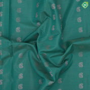 Rexona green gold zari mango butta stripes design peach silver gold zari rangoli border Art silk saree