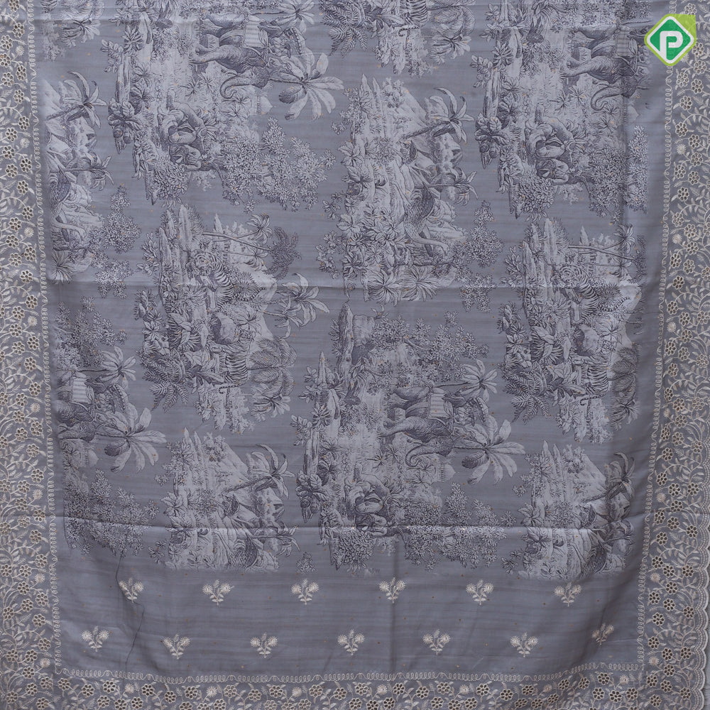light colours wild effect design self cut work border fancy cotton saree