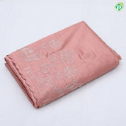 Tusser style plain body Embroidery border design fancy cotton saree