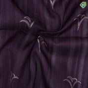 Violet blue neem zari fancy floral butta self floral embroidered border trending fancy saree