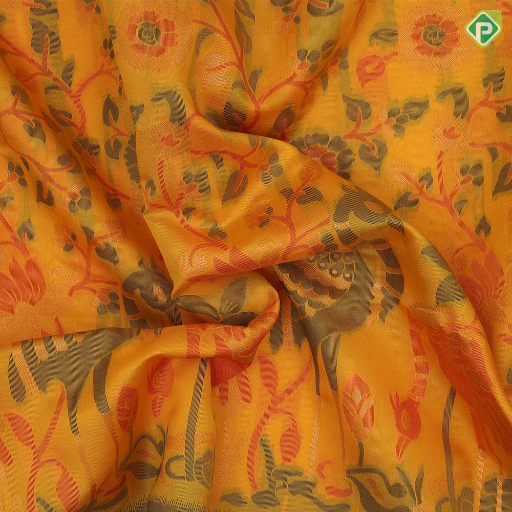 Fancy pythonic design solid color gold zari border fancy soft materiel saree