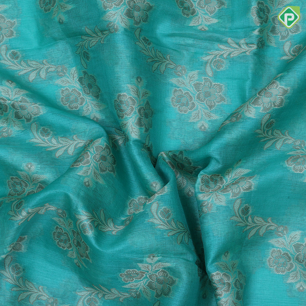Trending colors grand floral design self grand border fancy tissue organza saree