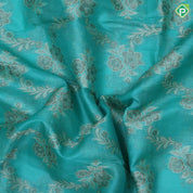 Trending colors grand floral design self grand border fancy tissue organza saree