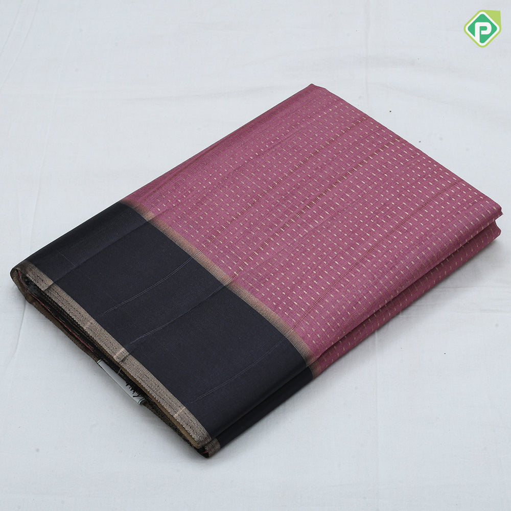 dark colors gold zari vairaoosi lines contrast plain rettapet edge border fancy cotton saree