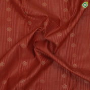 Rust Orange gold zari checks and flower butta design brown gold zari fancy mango butta border art silk saree