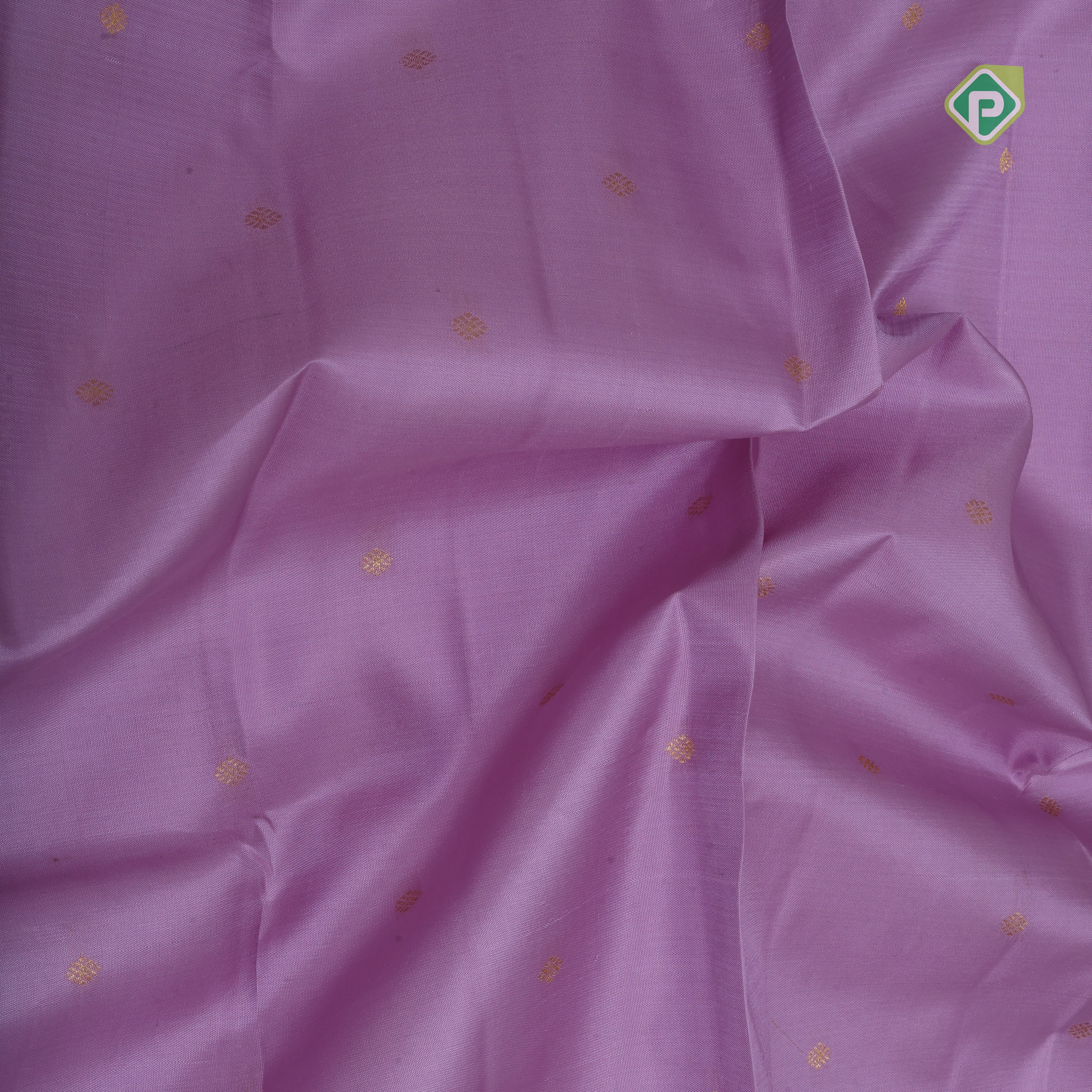 Lavender gold zari rudraksham butta design contrast purple gold zari three line butta border traditional silk saree