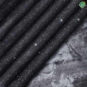 black base silver zari galaxy inspired tissue weaved borderless night moon signature edition silk saree