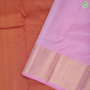 tomato red base gold zari by zari tissue weave temple design candy pink gold zari mayikan border fusion silk saree