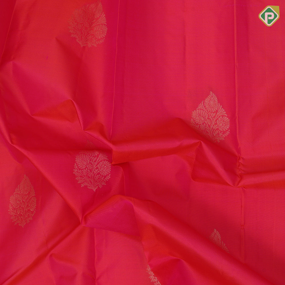 Mehndi green gold zari flower in leaf design brown gold zari peacock banaras style border gift silk saree