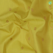 Lemon Yellow Gold Zari Chagaram Butta Design Cream Colour Chagaram Design Pure Mix Silk Saree