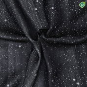 black base silver zari galaxy inspired tissue weaved borderless night moon signature edition silk saree