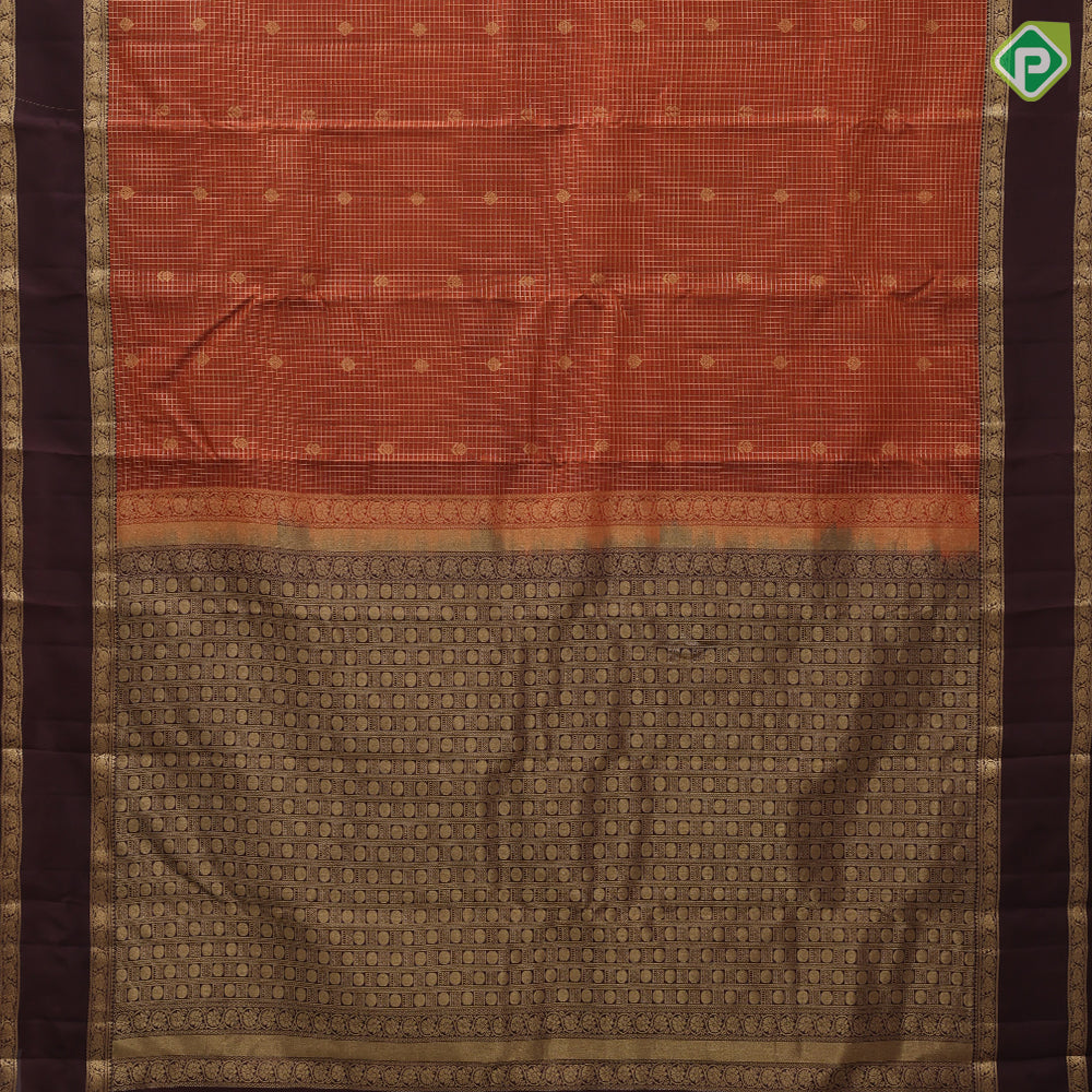 mummy brown gold zari vairaoosi kattam flower butta bottle green gold zari retta pattai border pure mix silk saree