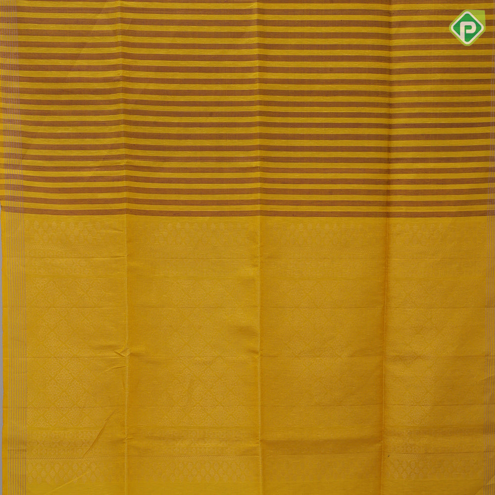 Peach pink base elephant grey stripes design self gold zari border grand classic floral pallu linen soft silk saree