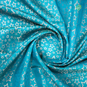 Emerald Green Small Butta Motifs Border Trendy Designer Silk Saree