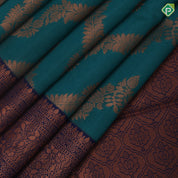 dark color base grand zari necklace design rangoli border trending fancy saree