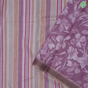 Multi color bars stripes floral pallu edge border trending fancy cotton saree