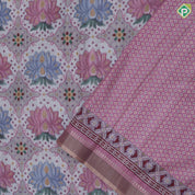 Fancy lotus digital printed Self multi designed border trending fancy Saree