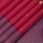 Tomato red gold zari small fancy flower butta purple silver gold zari banaras border gift silk saree