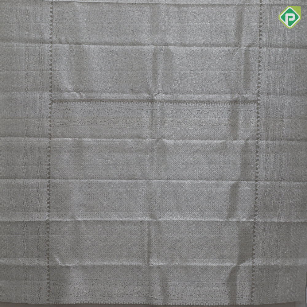 Pickle green neem zari abstract design self color neem zari multi design lines border organza silk saree
