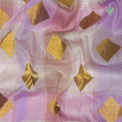 Lavender Pink Half And Half Raising Temple Border Pure Trendy Designer Silk Saree